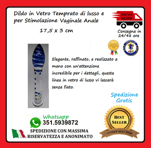 Dildo vetro temprato curvo - dildo,